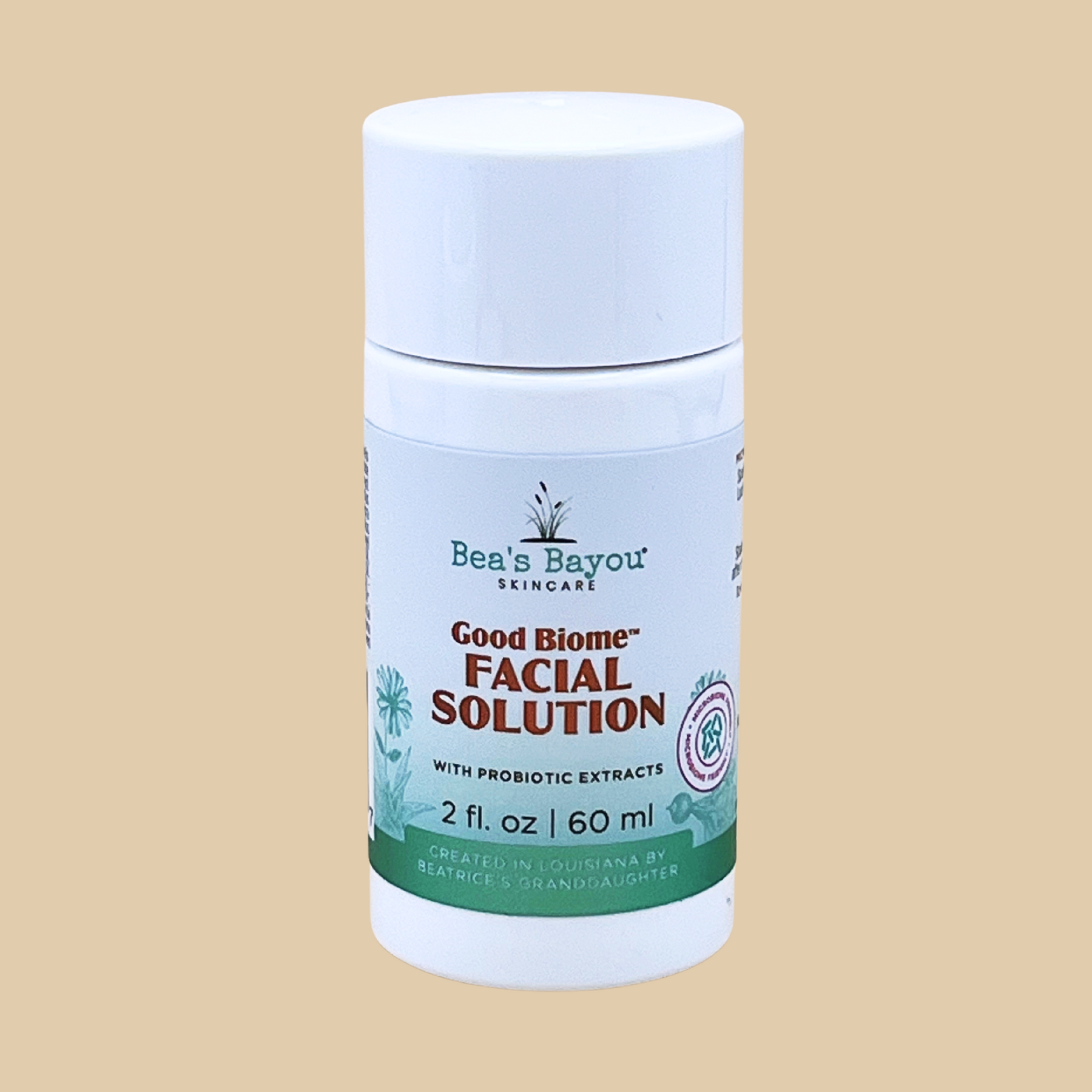 Herbal Hydrating Prebiotic AHA + BHA Face Solution - 2 Fl Oz