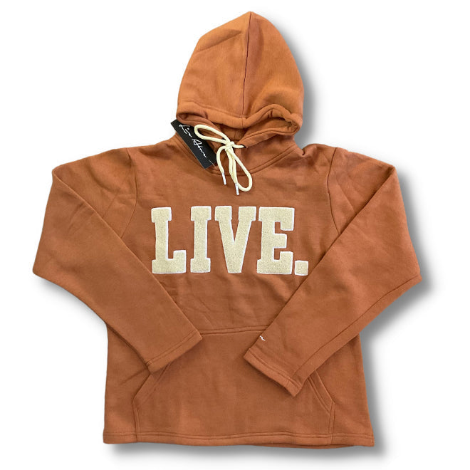 Live Chenille Hoodie- Cookies and Cream
