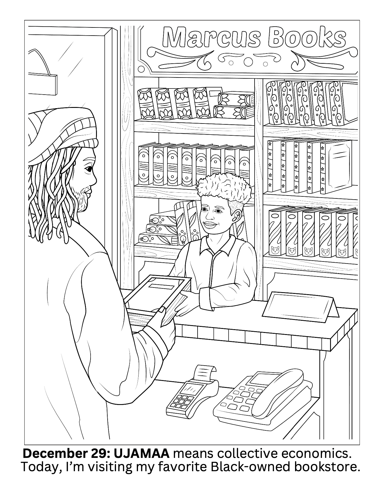 Let It Snow: A Christmas Kwanzaa Coloring Book