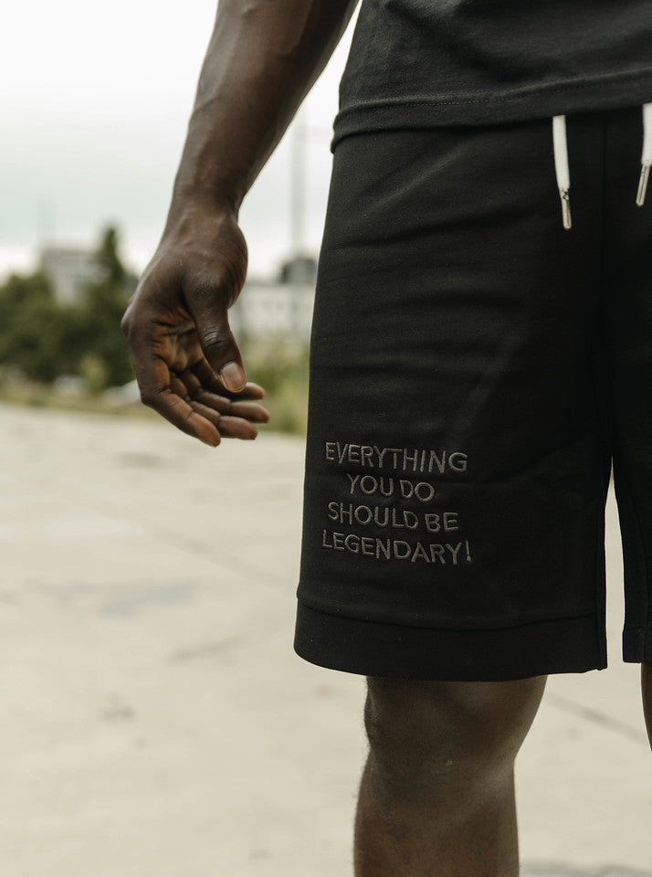 Live Above Tech Fleece Shorts- Black on Black
