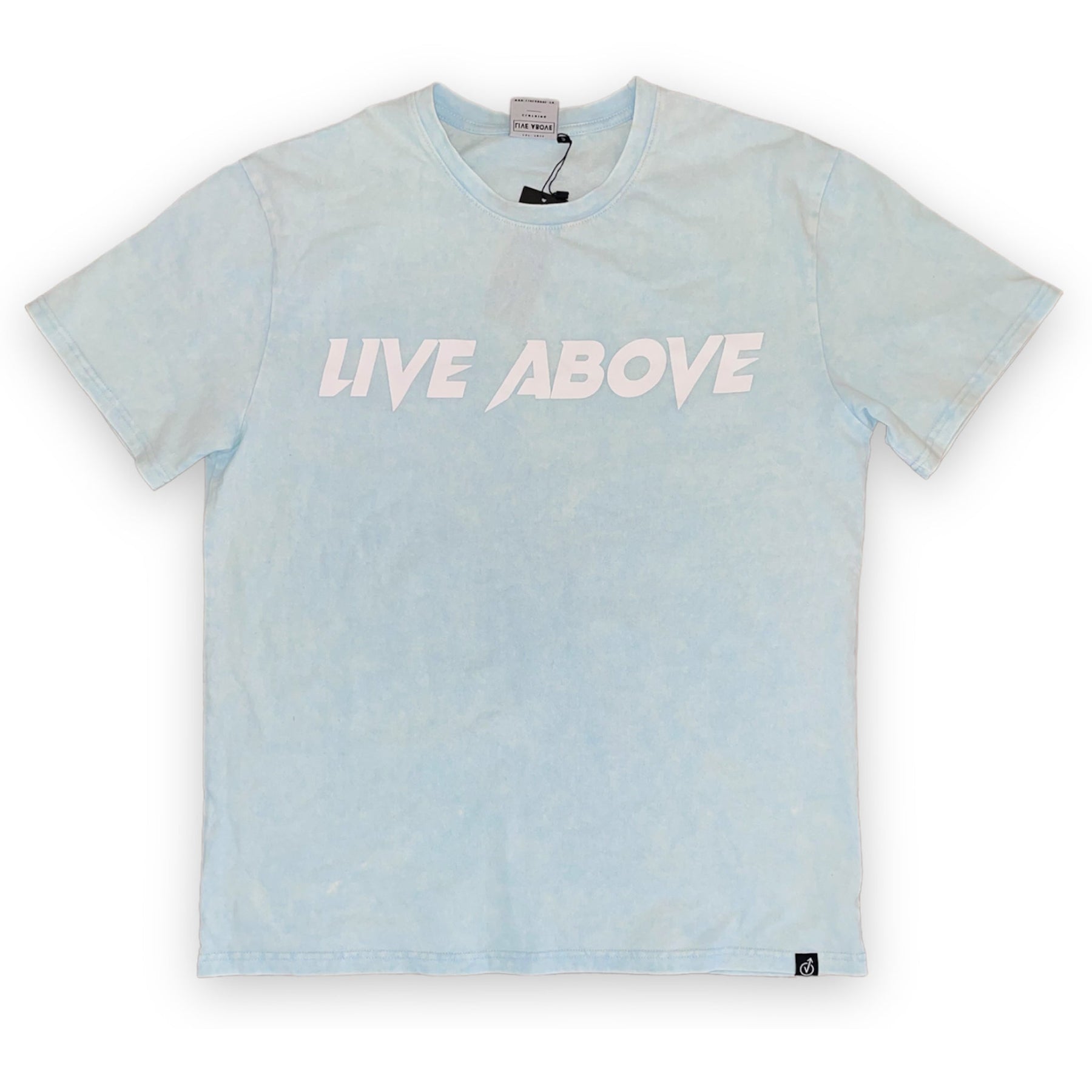 Vintage Oversized Rockstar Tee- Pale Blue