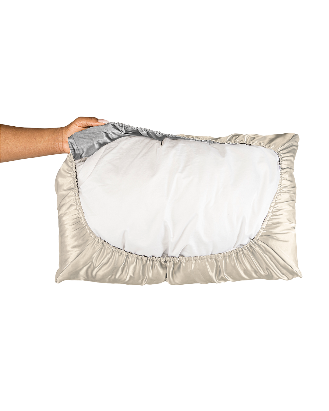 Champagne Reversible Satin Bonnet Pillowcase