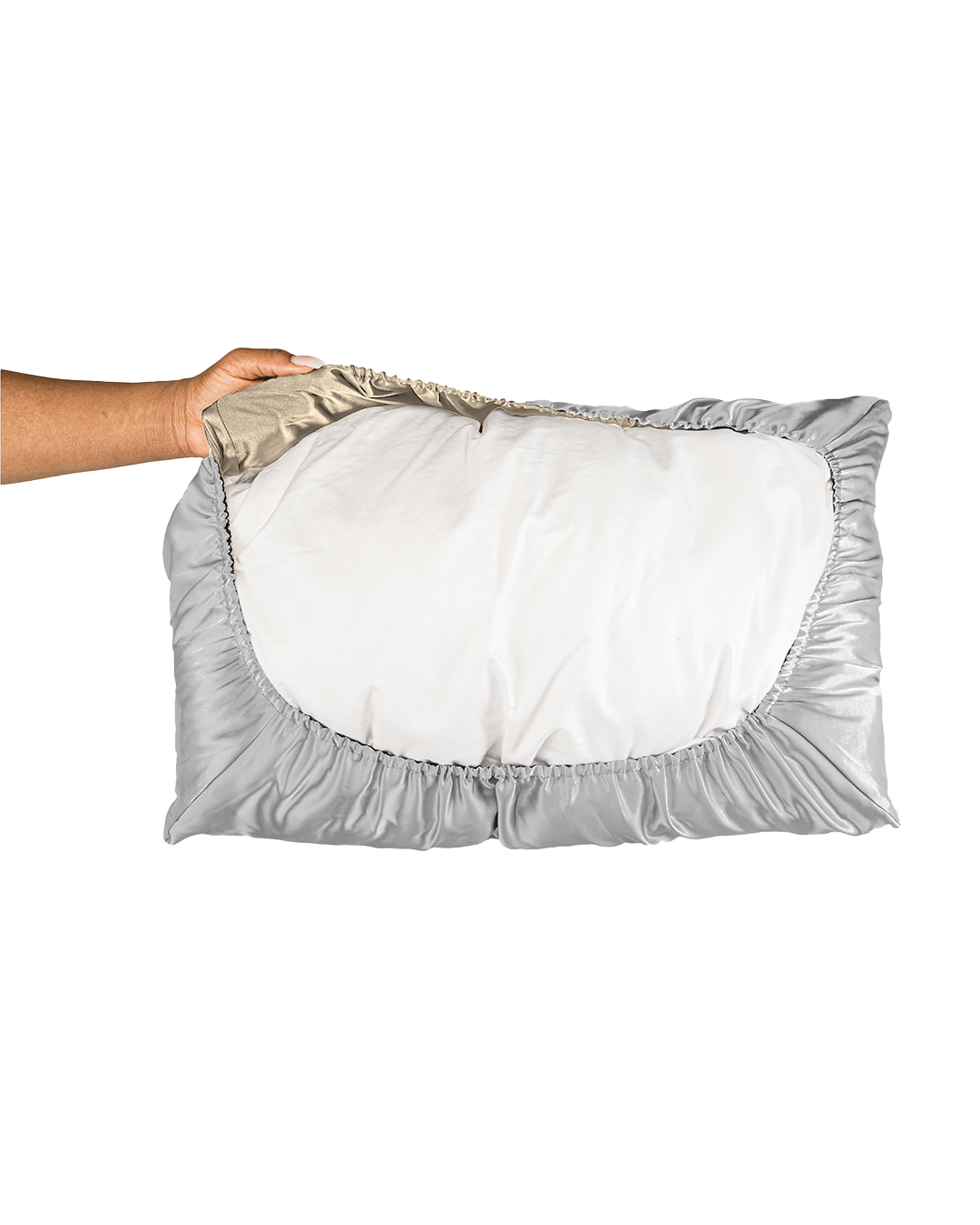Champagne Reversible Satin Bonnet Pillowcase