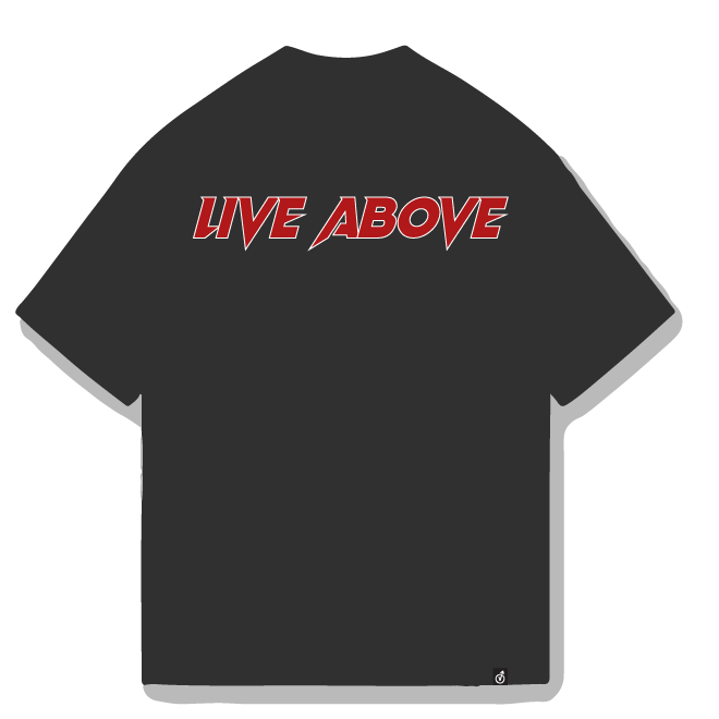 Vintage Oversized Rockstar Tee- Off Black