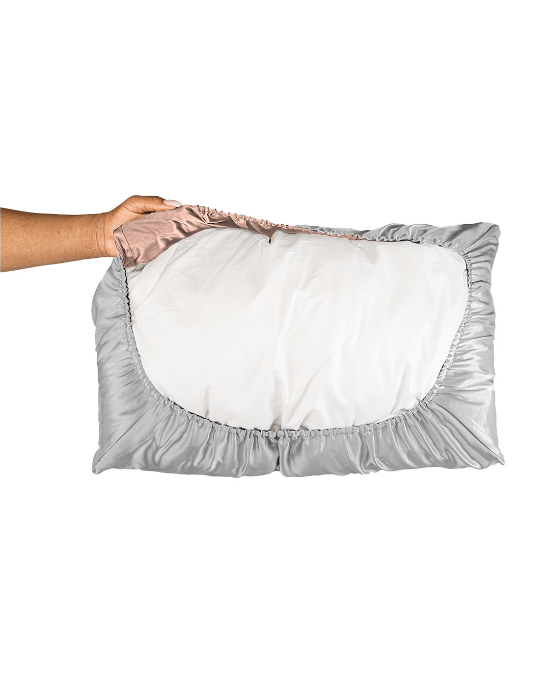Rose Gold Reversible Satin Bonnet Pillowcase