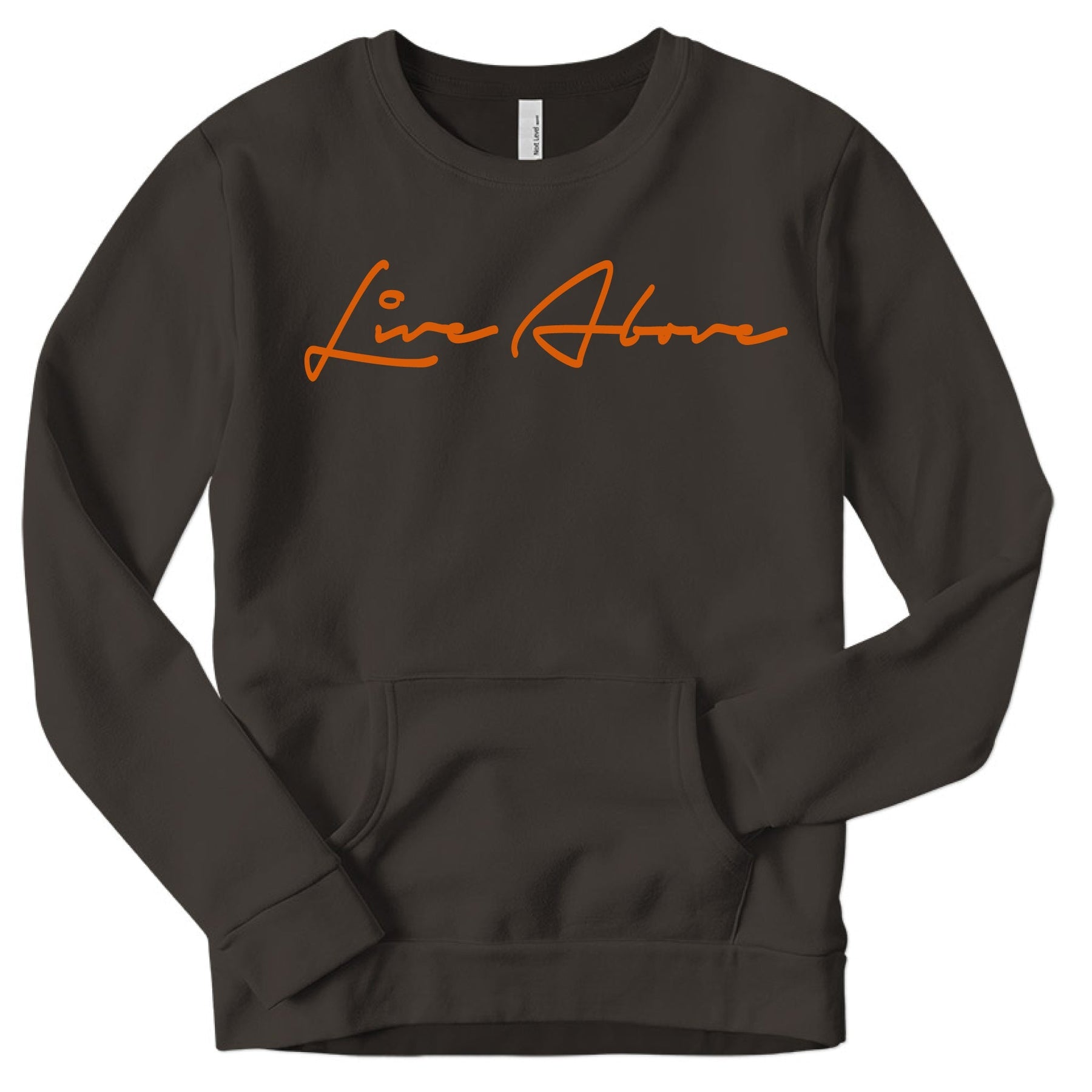 Signature Live Above Pocket Sweatshirt- Smoke Grey/Orange
