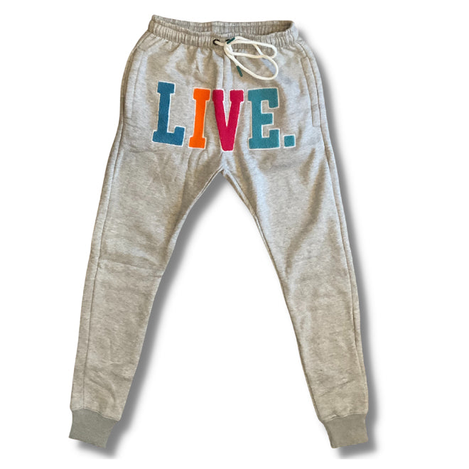 Live Chenille Joggers- Heather Grey - The Shade Room Shop