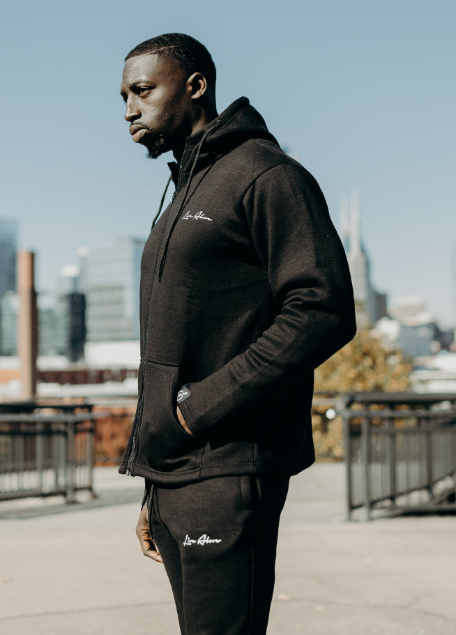 Cozy Live Above Joggers V2- Black - The Shade Room Shop