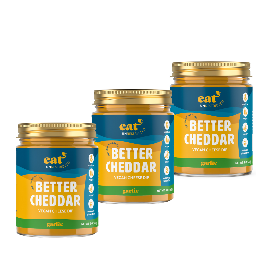 Garlic Better Cheddar - Vegan Cheese (9 Oz) - 3 Jar Set