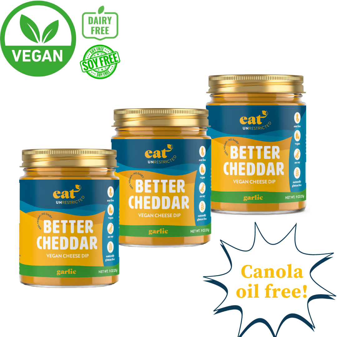 Garlic Better Cheddar - Vegan Cheese (9 Oz) - 3 Jar Set