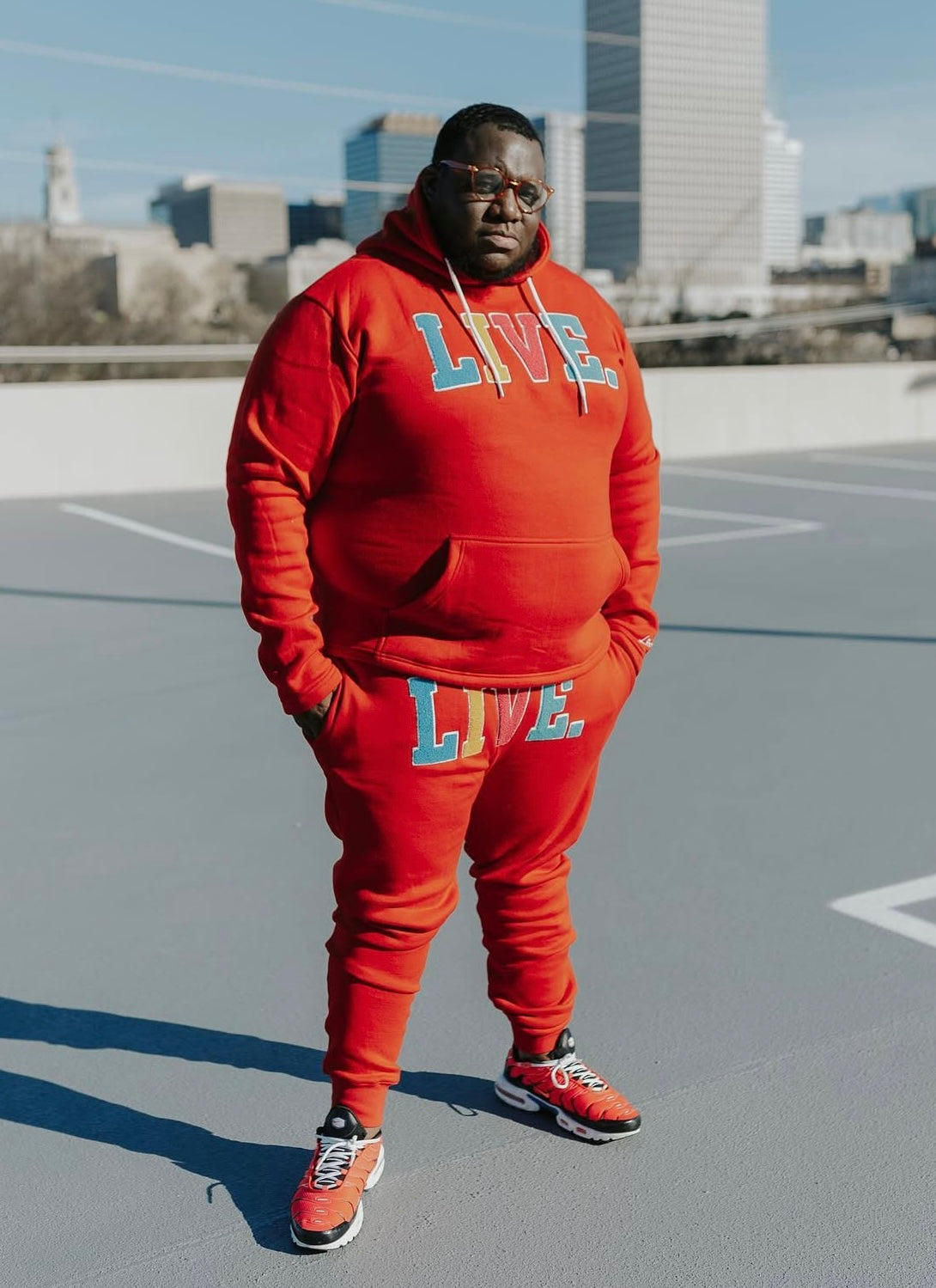 Live Chenille Joggers- Red