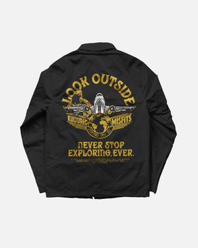 LOOK OUTSIDE COACHES JACKET (SHAQ X QUAVO X KM COLLAB) / BLACK