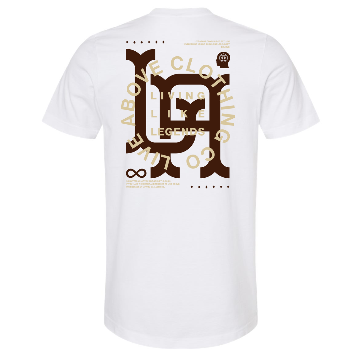 Like Legends Tee- Coffee Cream