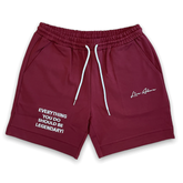 Live Above Tech Fleece Shorts- Maroon