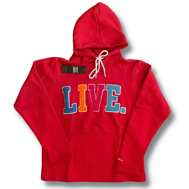 Live Chenille Hoodie- Red