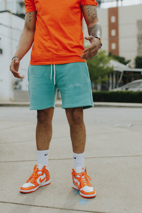 Signature French Terry Shorts- Teal