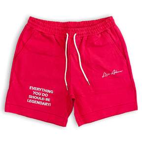 Live Above Tech Fleece Shorts- Red