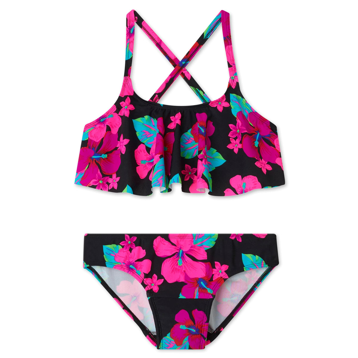 Period Swimwear Ruffle Set | Tropical Vacation