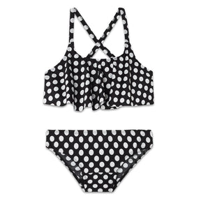 Teen Period Swimwear Ruffle Set | Black Sand