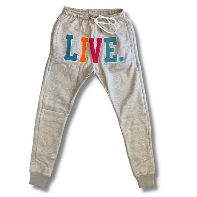 Live Chenille Joggers- Heather Grey