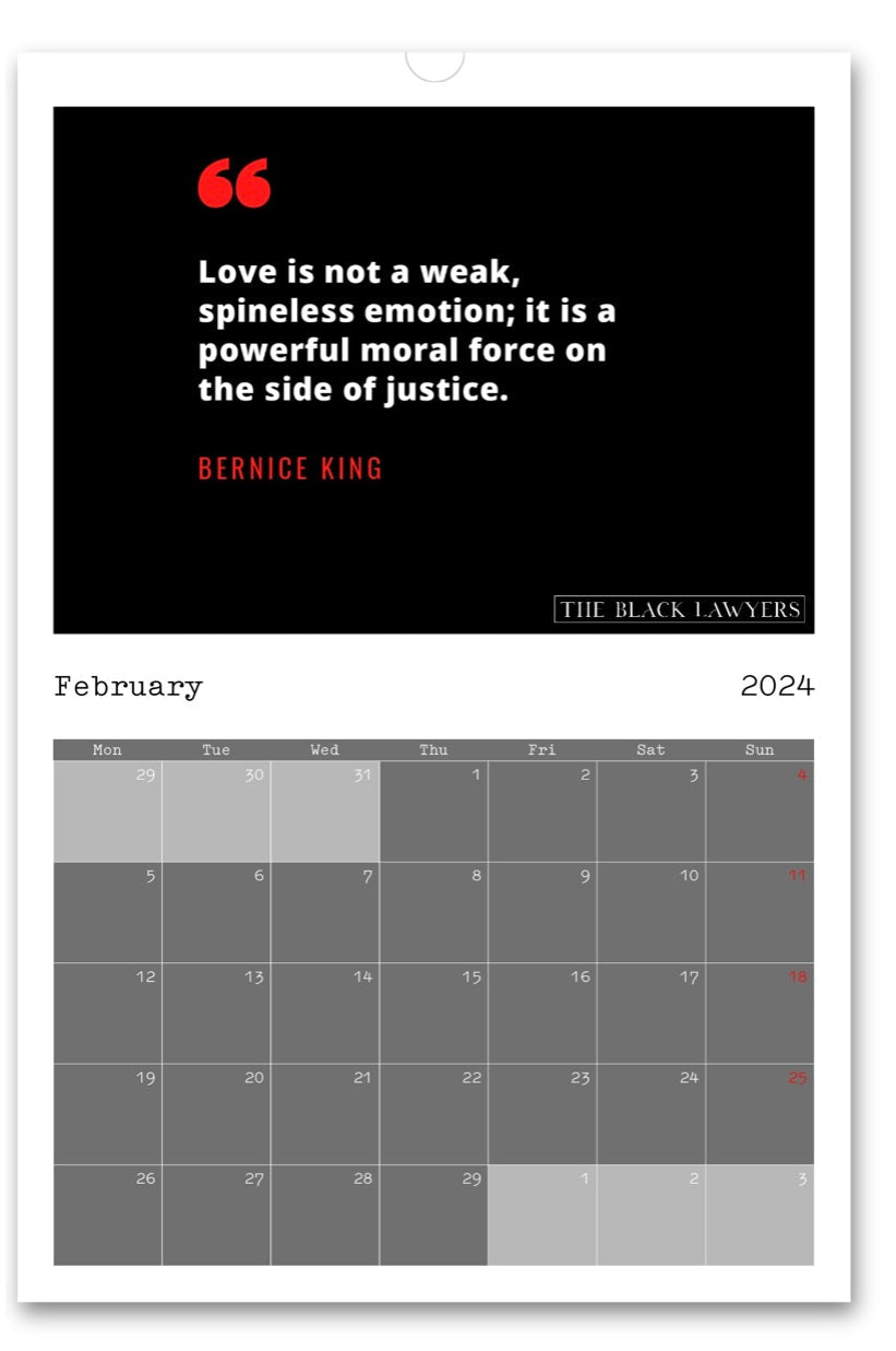The Black Lawyers Wall Calendar (New)