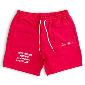 Live Above Tech Fleece Shorts- Red - The Shade Room Shop