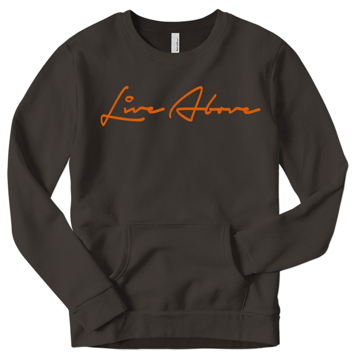 Signature Live Above Pocket Sweatshirt- Smoke Grey/Orange - The Shade Room Shop